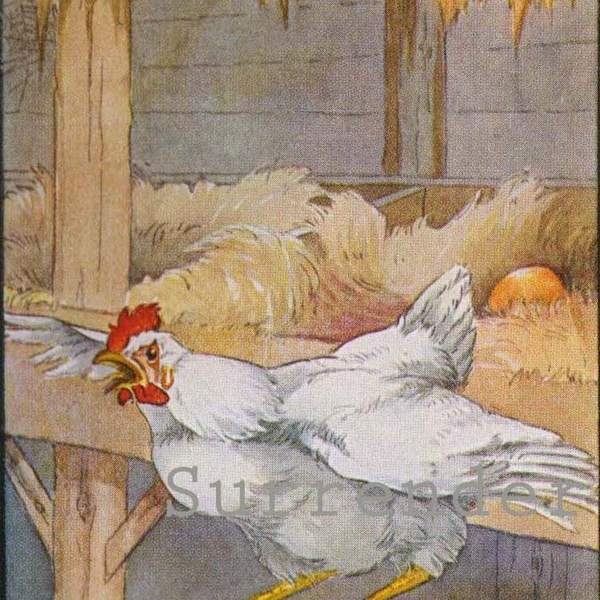 Hen Who Laid  Golden Eggs Four Aesop's Tales Vintage 1929 Lithograph Ancient Greek Life Lessons For Childen