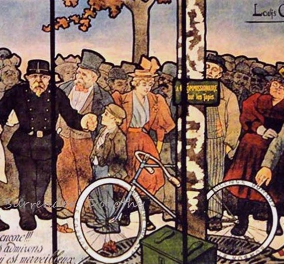 Kosmos Bicycle Tires Louis Oury Paris France 1900 Art Nouveau Vintage  Lithograph Poster Transportation Ad to Frame -  Canada