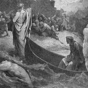 Gustave Dore Virgil & Dante Disembark Citadel of Dis Inferno Canto 8 ...