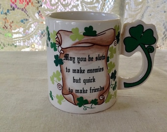 Irish Blessing Coffee Mug Ireland Vintage 1980s Coffee Cup Vintage Kitchen Ware