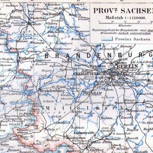 Landkarte Sachsen Sachsen Landkarte Edwardian 1903 Antike Stahlgravur Kartographie zum Rahmen