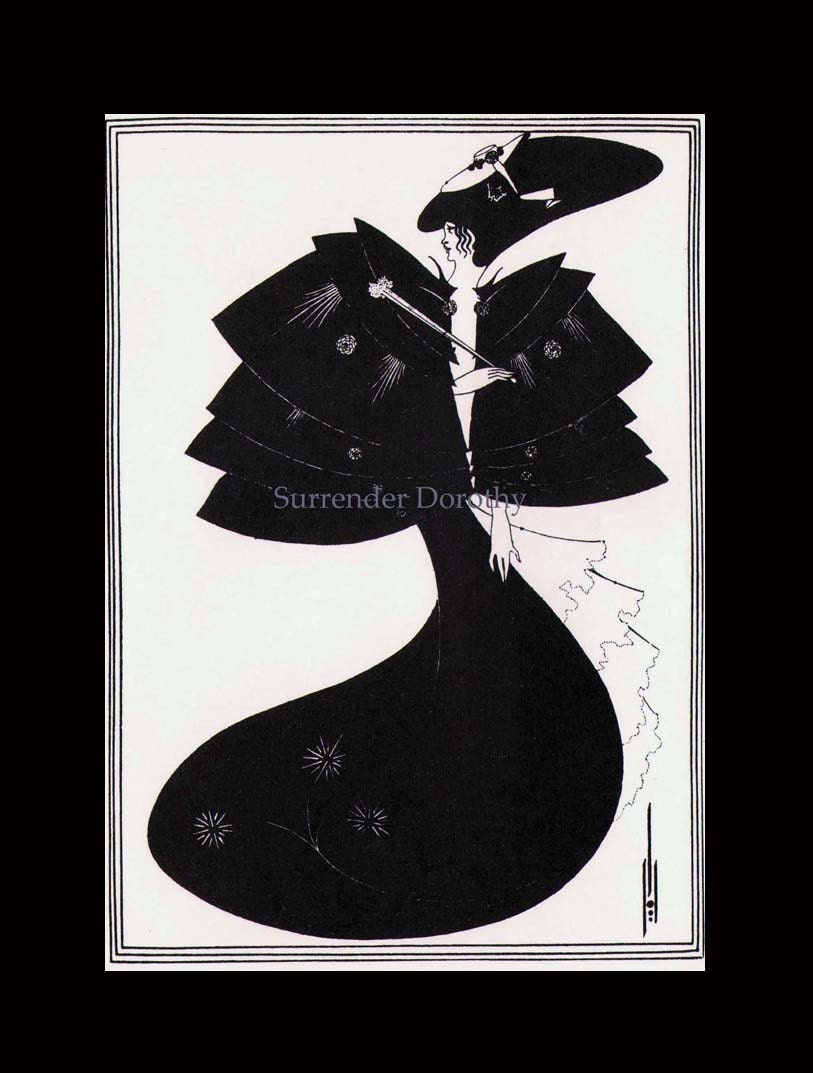 Black Cape From Salome by Oscar Wilde Aubrey Beardsley Vintage