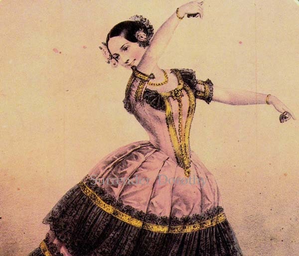 Fanny Elssler Austrian Ballerina Vintage Lithograph Illustration 1920s Classic Dance Poster Print To Frame