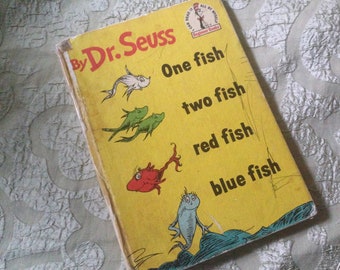 One Fish Two Fish Dr. Seuss First Edition Illustrated 1960 Hardcover Children's Book