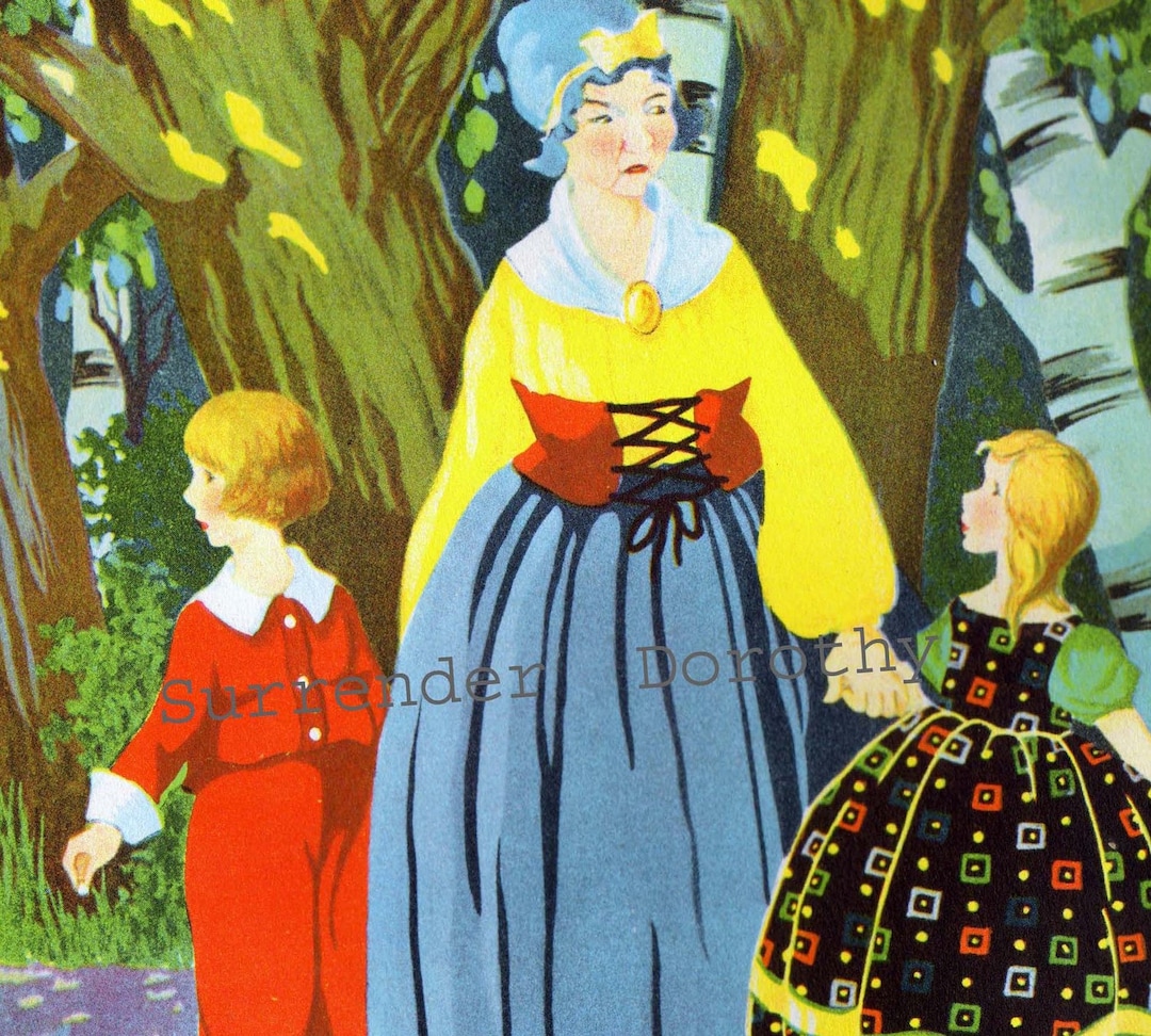 Hansel Gretel Evil Stepmother 1931 Charlotte Stone Vintage