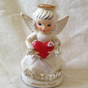 アンティーク天使の顔の浮き彫りガラス容器 Vintage Porcelain Angel Figurines Japan - Etsy
