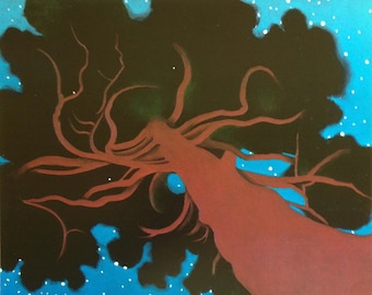 Georgia O'Keefe The Lawrence Tree 1929 Vintage Botanical Color Lithograph Poster To Frame