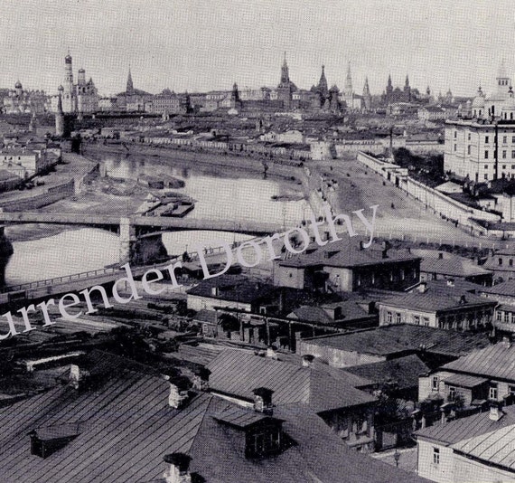 1890 Moscú en azotea Huecograbado Ilustración - Etsy España