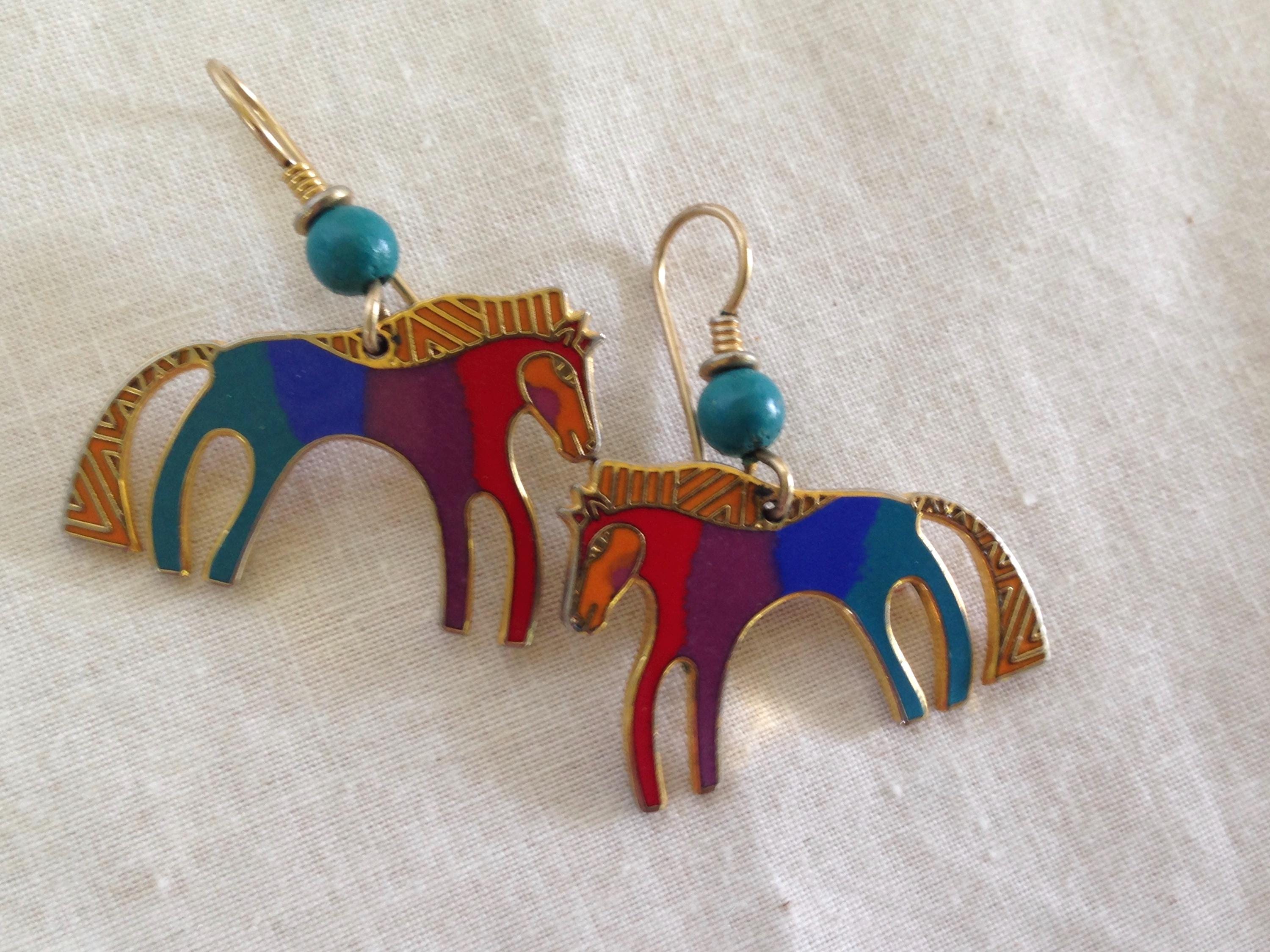 Laurel Burch Horse Earrings - Etsy