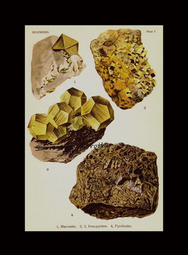 Marcasite Iron Pyrite Pyrrhotite Crystal Stone Mineral