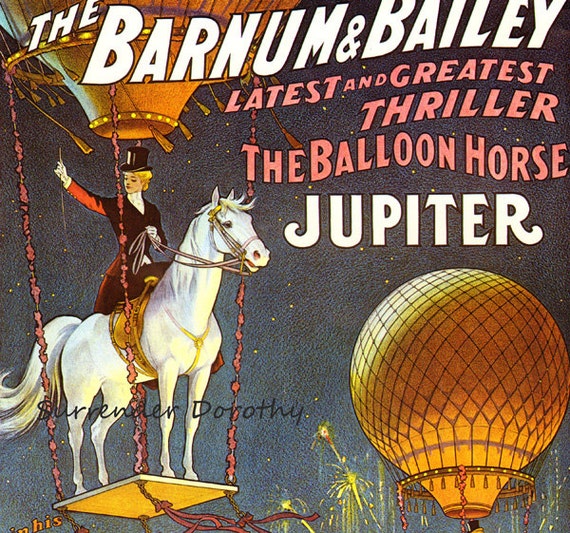Jupiter Balloon Horse Barnum & Bailey Circus Poster 1900s Full