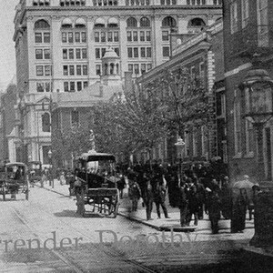 Philadelphia Pennsylvania Chestnut Street USA 1890 Vintage Victorian Rotogravure Photo Illustration For Framing Black & White