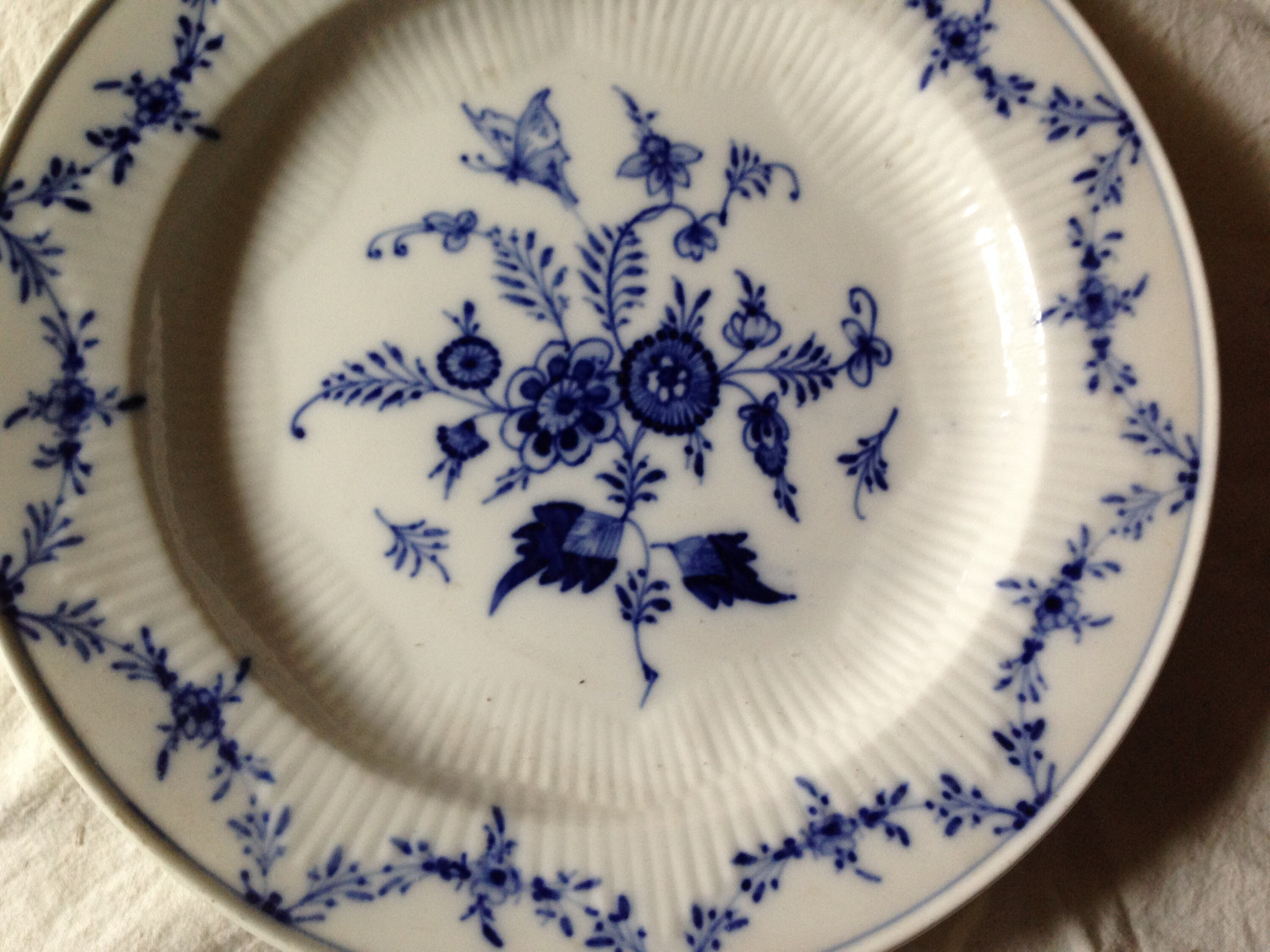 Antique 19thc KPM Berlin Porcelain Strawflower Plate Porzellan