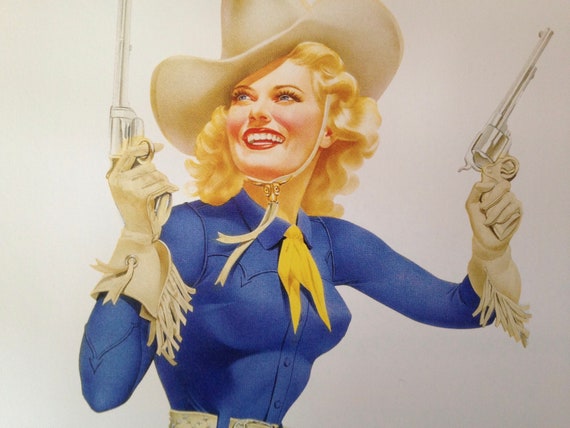 Varga Girl セクシー女性像 樹脂製　ヴィンテージ　ピンナップ・ガール Varga Girl Miss March 1944 Blonde Cowgirl Bombshell Pinup Girl