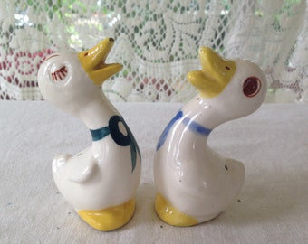 Country Ducks Salt n Pepper Shaker Set Vintage Country Kitchen