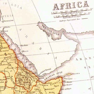 アフリカ地図 ヴィンテージ ビクトリア朝 リッペンコット 1871 アンティーク 銅版画 アジア地図 額装