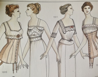 Underwear Fashions For Women 1910 1914 Lingerie Illustration For Framing