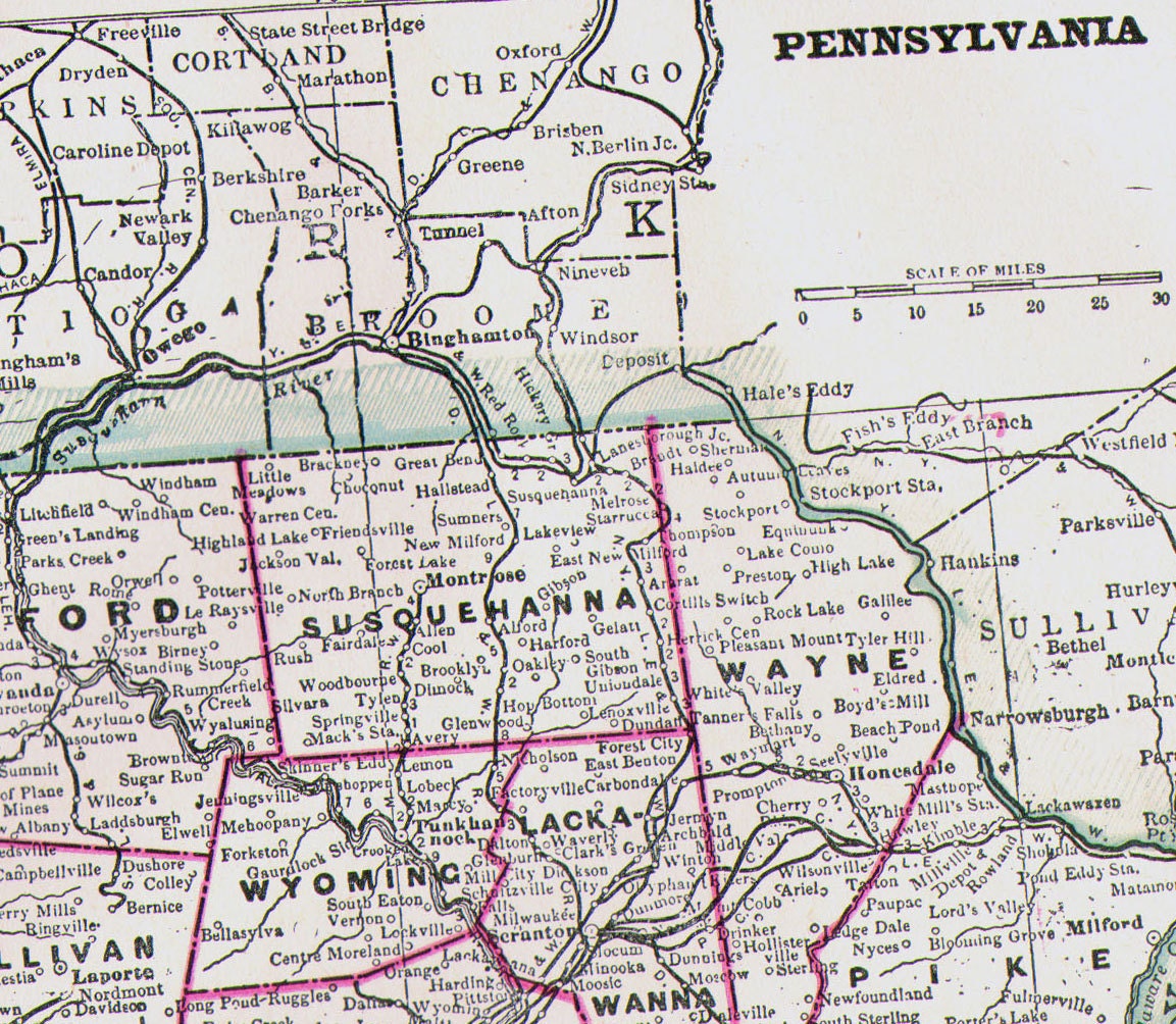 Pennsylvania Map USA State Antique Copper Engraving Vintage - Etsy