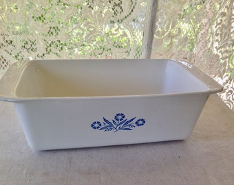 Corning Ware LOAF PAN Cornflower Blue 1970s Retro Kitchen Classic USA Corningware #P 315 B