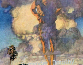 Atlas By Maxfield Parrish 1910 Original Vintage Edwardian Art Deco Lithograph Print To Frame