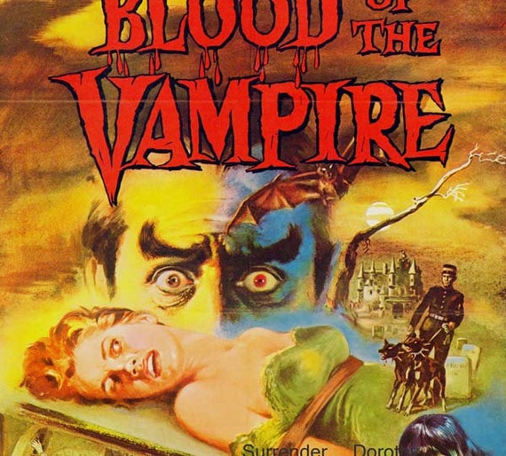 Blood of the Vampire 1950s Film Sci Fi Horror Movie Poster | Etsy