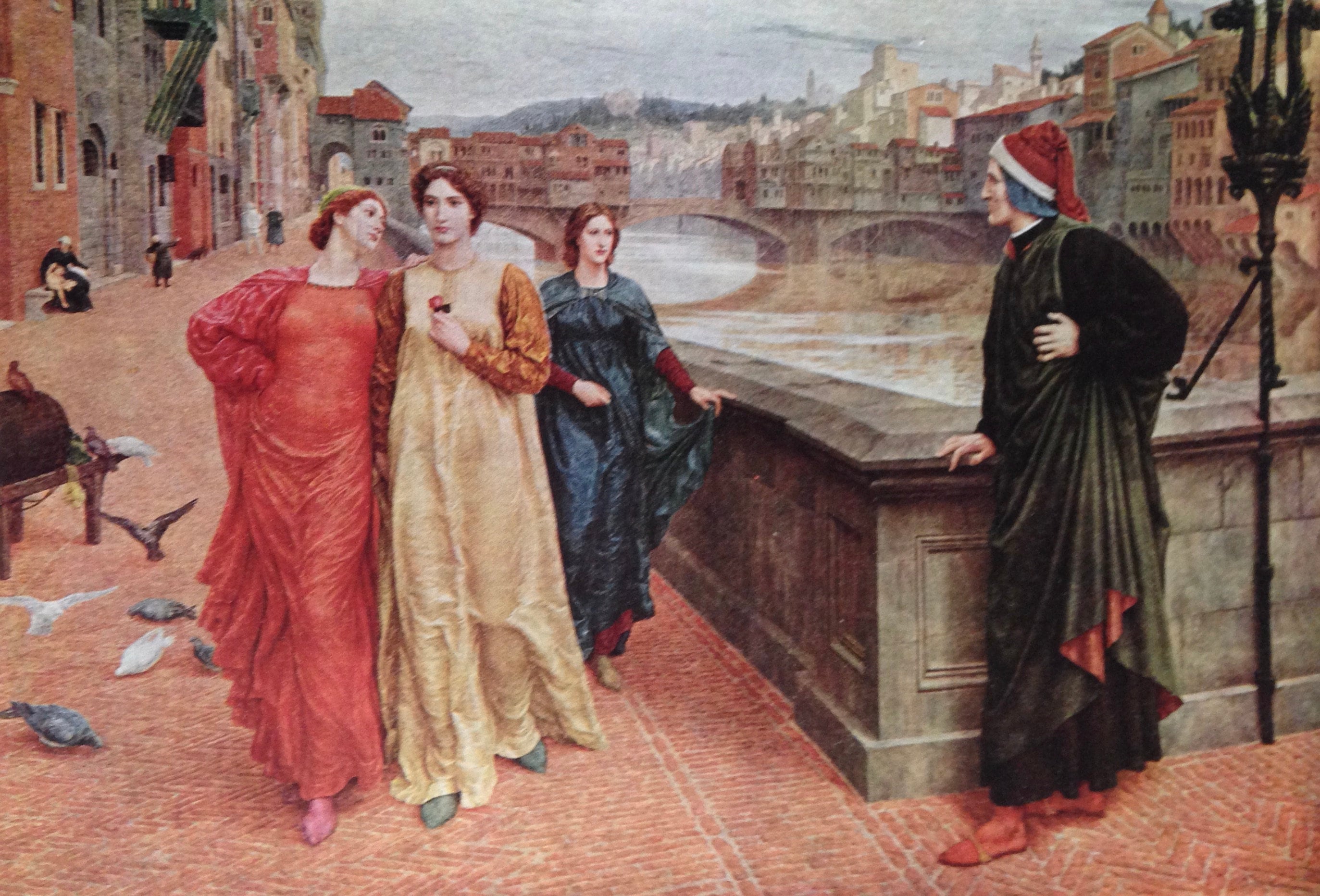 Dante & Beatrice by Henry Holiday Art Masters Color Lithograph