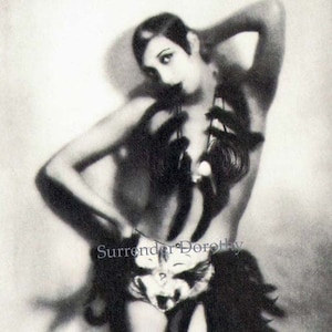 Josephine Baker Dancer Portrait Photo Illustration Paris France 1920s Black and White Classic Print To Frame image 1