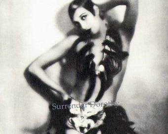 Josephine Baker Dancer Portrait Photo Illustration Paris France 1920s Black and White Classic Print To Frame
