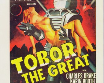 Tobor the Great 1950s Sci Fi Horror Movie Poster Full Color