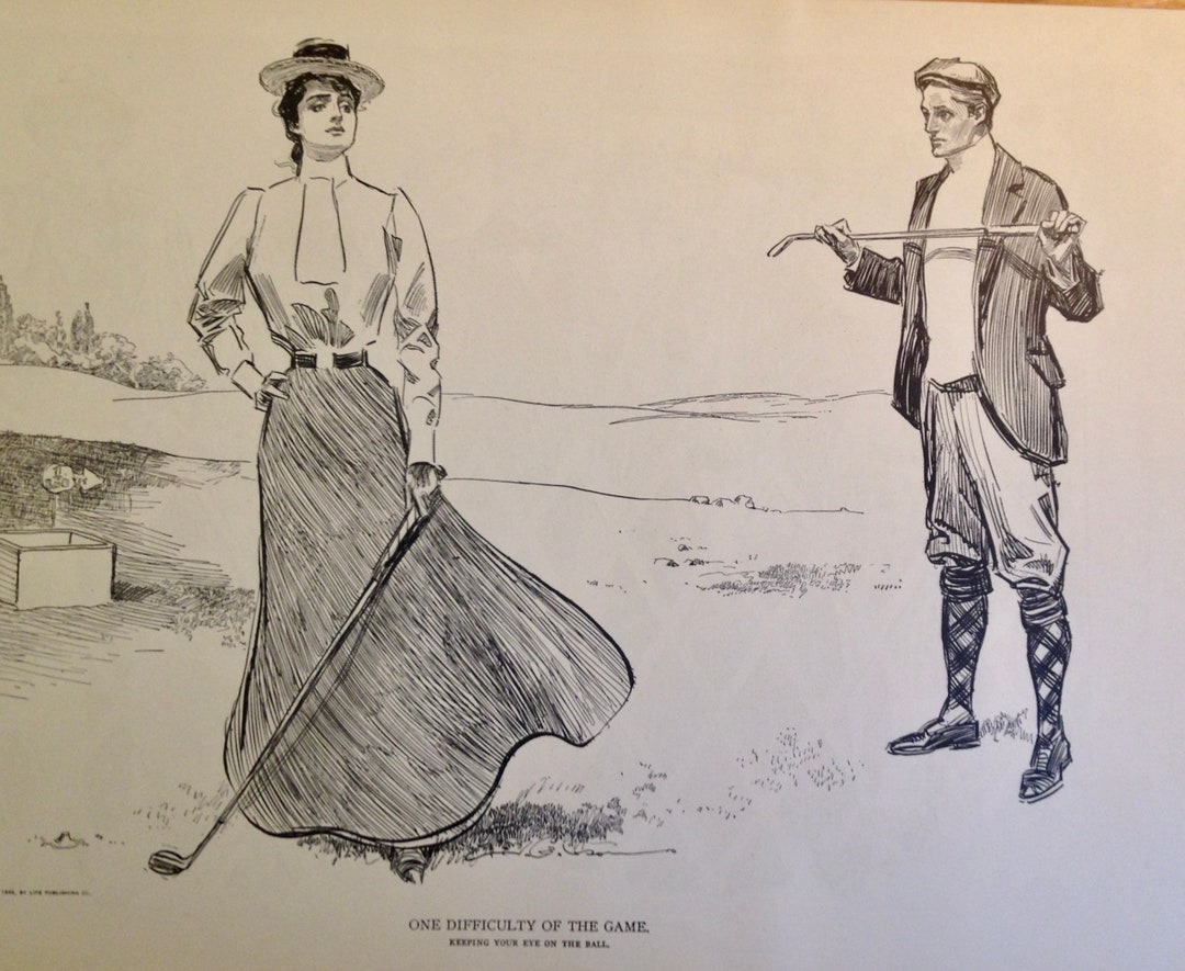 Charles Dana Gibson One Difficulty of the Game 1906 Gibson Girls