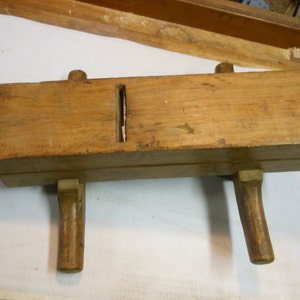 Vintage Double Handle Plow Plane Marked Letters PPSB Wood Worker Tool Found Object Display image 3