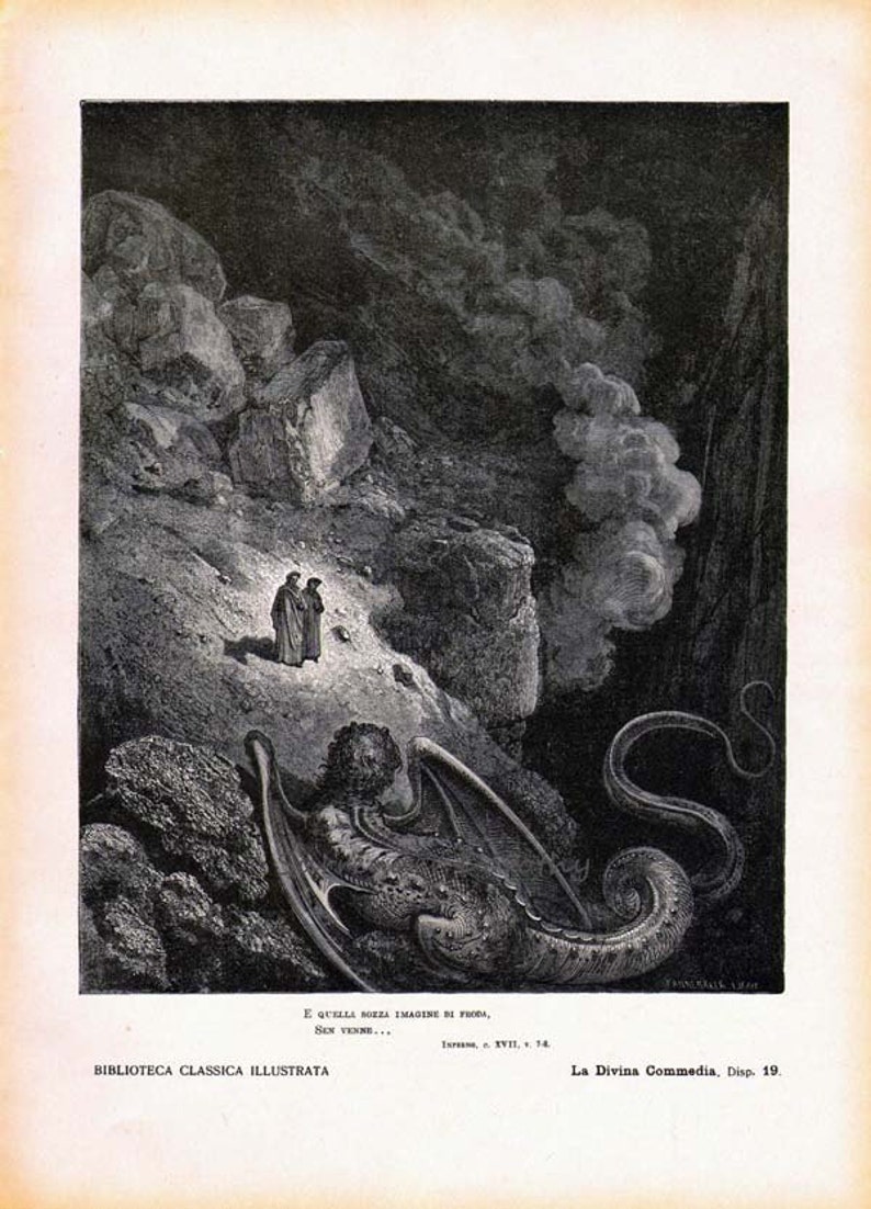 Gustave Dore Geryon Symbol Of Deceit Inferno Canto 17