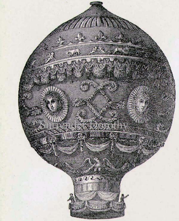 Montgolfier's Balloon & Flying Machines 1892 Vintage Victorian Aviation ...
