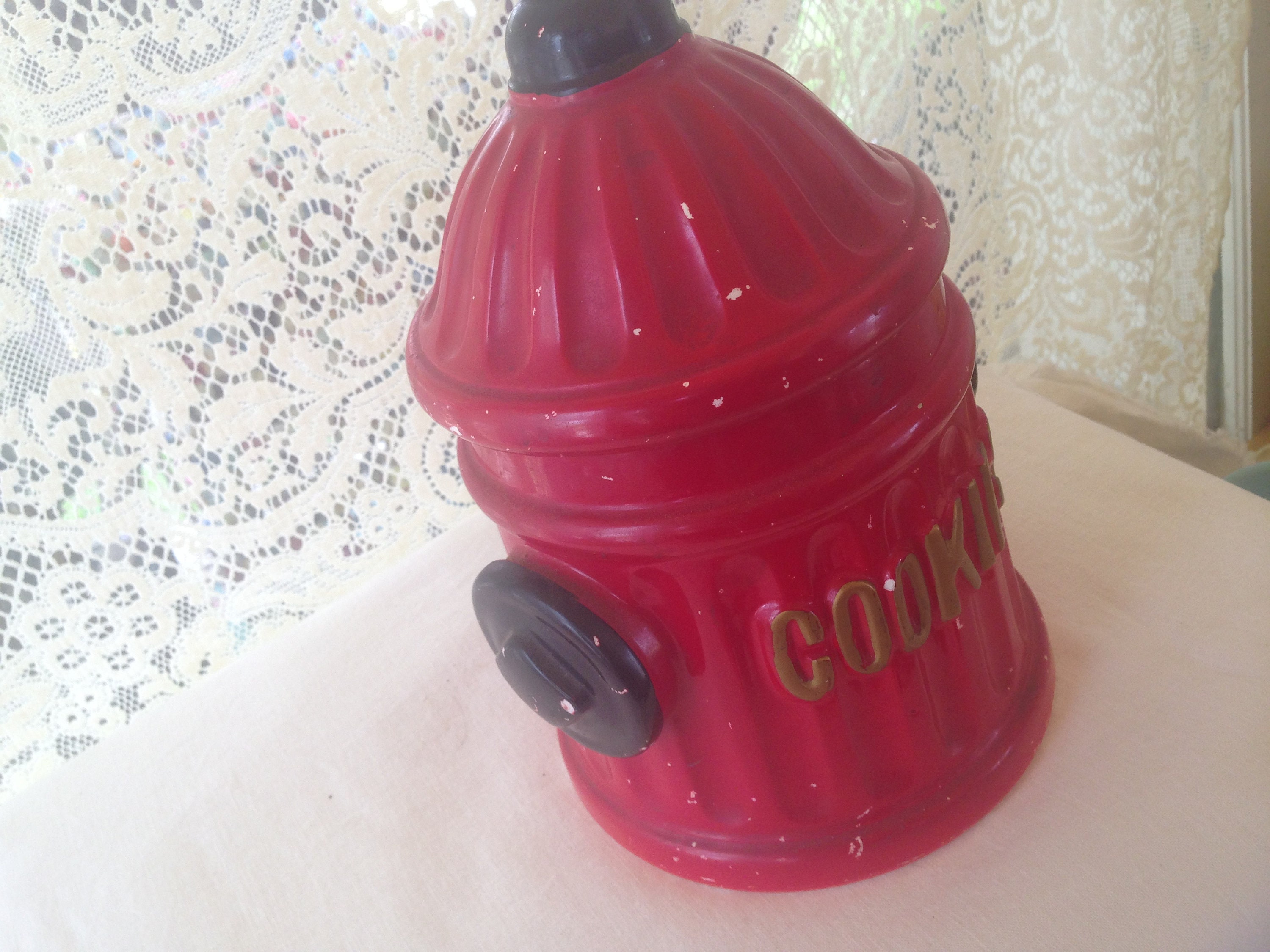 Fire Hydrant Canister Cookie Jar Vintage TILSO Kitchen Storage Etsy