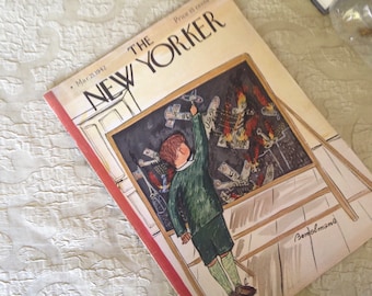 The New Yorker Magazine March 21 1942 Vintage Original Great Ads WWII Wartime Ludwig Bemelmans Cover