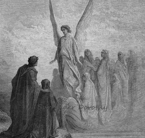 Celestial Pilot Lands the Boat Purgatorio Canto 2 Angel Purgatory