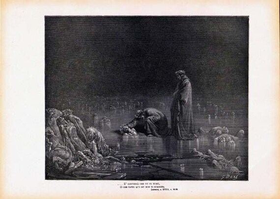 Dante Addresses Traitor Bocca Degli Abati Inferno Canto 32