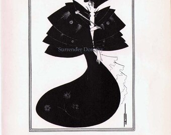 Black Cape From Salome by Oscar Wilde Aubrey Beardsley Vintage