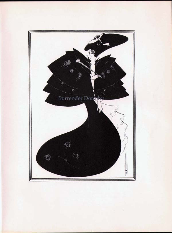 Black Cape From Salome by Oscar Wilde Aubrey Beardsley Vintage