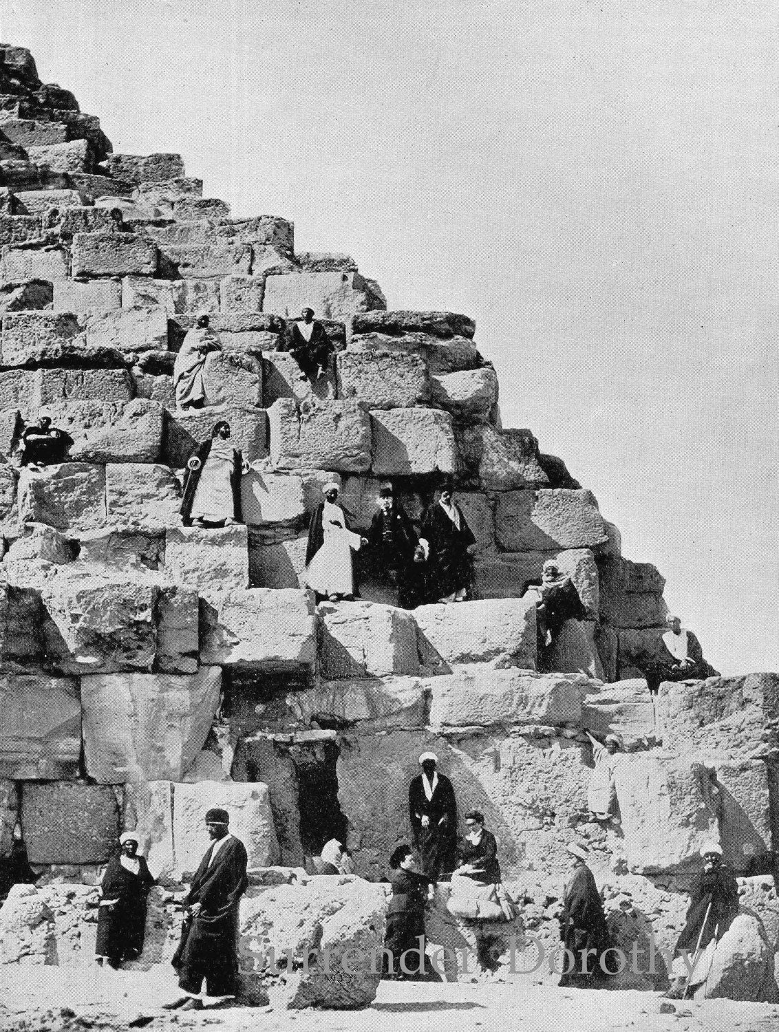 Great Pyramid Egypt Corner View 1890 Victorian Rotogravure - Etsy