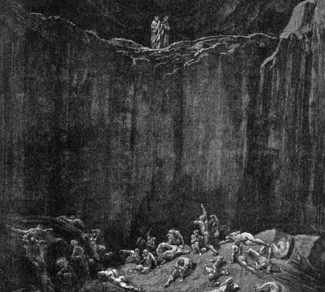 Tormented Souls Forgers Inferno Canto 29 Engraving Gustave Dore
