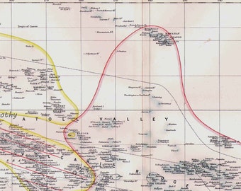 Polynesia Island Fiji Caroline Solomon Hawaii Tonga Map Antique Copper Engraving Cartography 1892 Vintage Victorian Geography Art To Frame