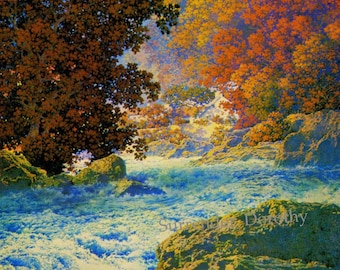 Misty Morn or Swift Water Maxfield Parrish Art Nouveau Poster Print To Frame