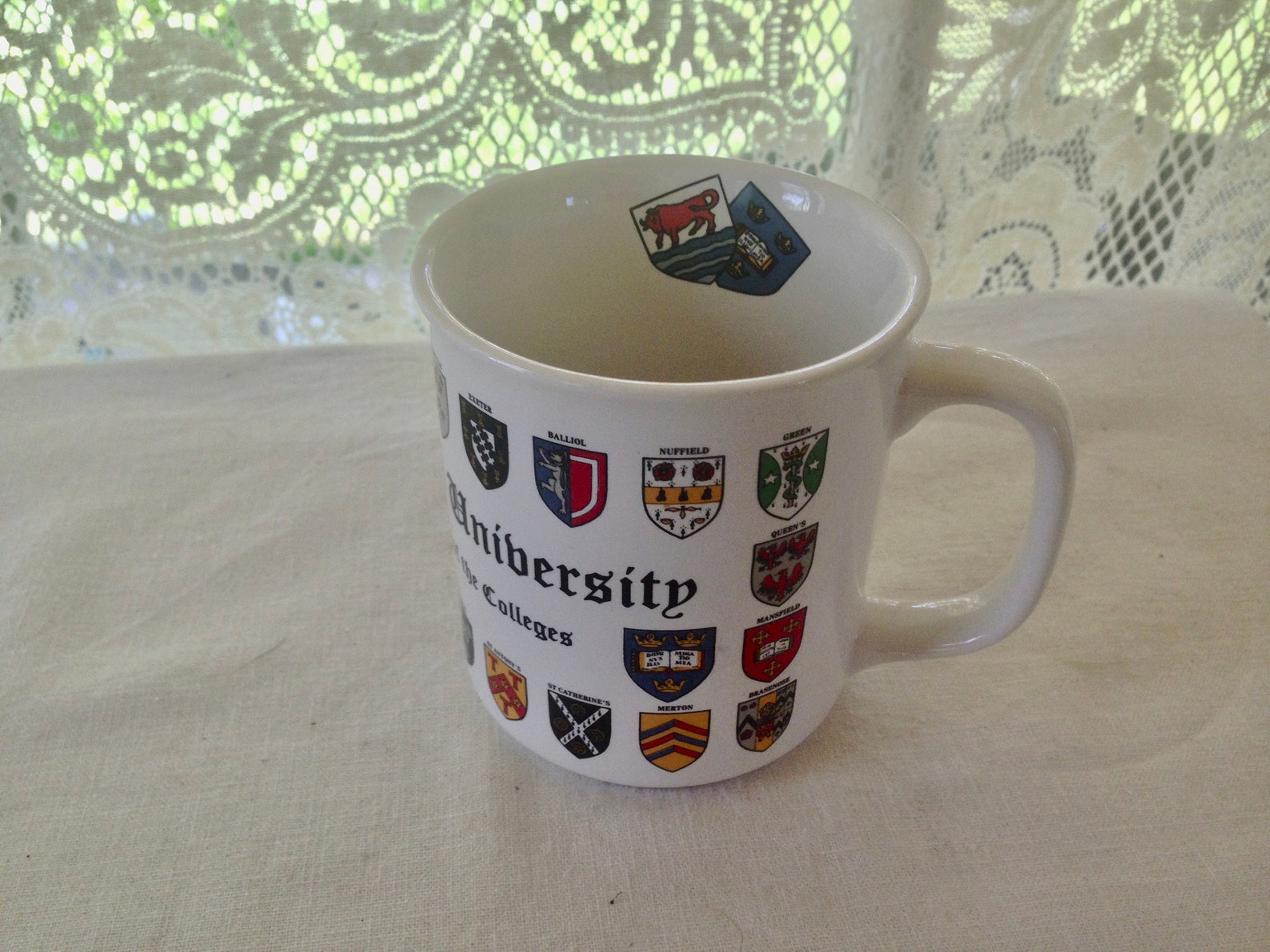 Oxford University Coffee Cup Mug Coats Of Arms Classic 1980s | Etsy