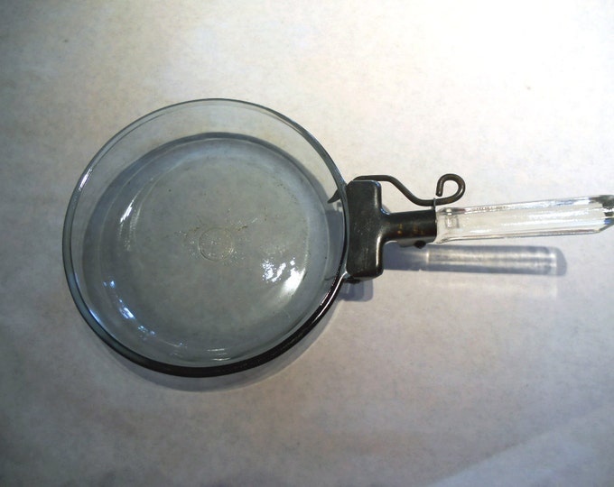 Pyrex Blue Flameware Glass Skillet Detachable Glass Handle 817B Blue