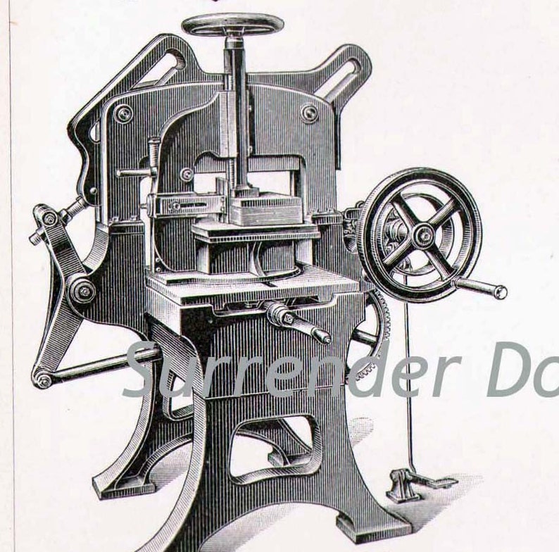 Book Binding Machines Vintage Edwardian Engraving 1907 From Etsy