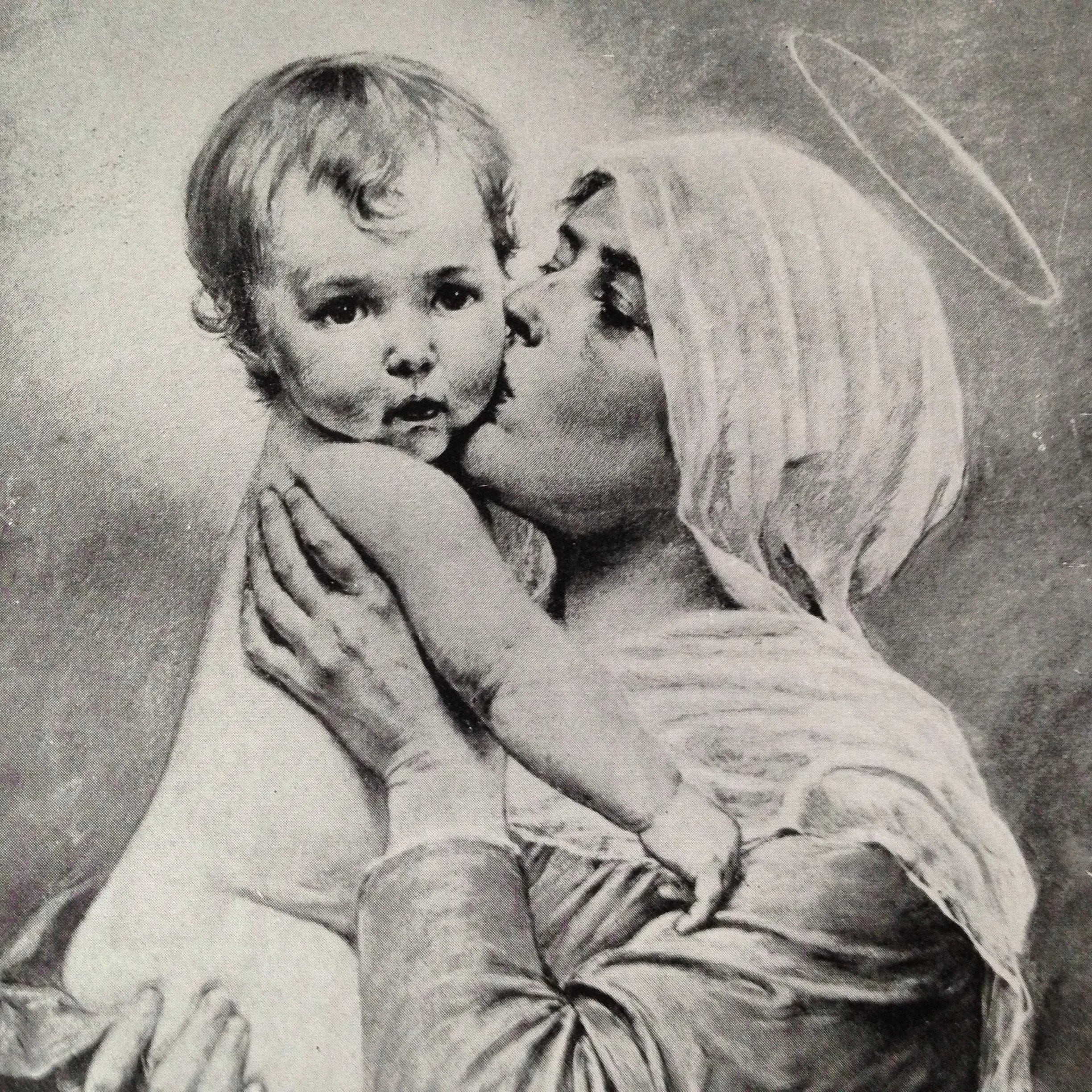 Carl Mense、MADONNA、海外版超希少レゾネ、新品額付 Madonna and Child Carl Fröschl Black and White Art Masters Print