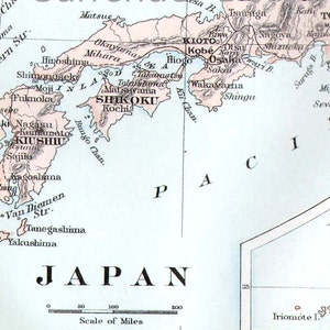 Karte Japan Kurile & Loochoo Inseln 1896 Viktorianische Antike Kupfer Gravierte Karte Zum Einrahmen