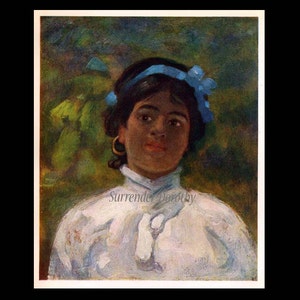 Little Guarani Spanish Girl Lithograph A S Forrest 1910 Corrientes Argentina Edwardian Era Lithograph To Frame image 4