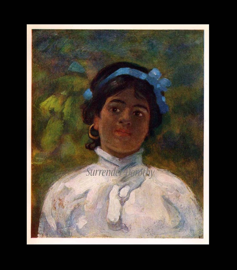 Little Guarani Spanish Girl Lithograph A S Forrest 1910 Corrientes Argentina Edwardian Era Lithograph To Frame image 4